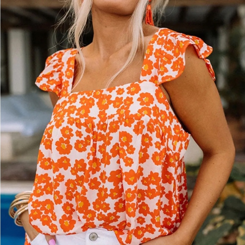 Floral print tank top